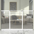 41" Extra Tall and Wide Baby Gate, 65.8-68.5'' Wide Pet Cat Gate for Doorway, Extra Wide Pressure Mounted Child Door with Expansion Kit, Metal Safe Gate, Tall Dog Gate, White