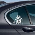 WIRESTER 6 inch Clear Vinyl Decal Sticker Decoration for Car Window (Or Any Flat Surface) - Basset Hound Dog