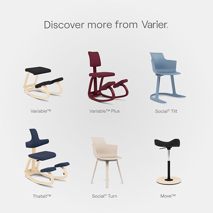Varier Variable Natural/Pink Ergonomic Office Kneeling Chair – Active Sitting, Rocking Seat for Home, Study & Posture Support – 10 Year Quality Guarantee