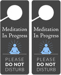 2 Pack Meditation Door Hanger, 9.3"x3.5" PVC Plastic, Do Not Disturb Sign for Room