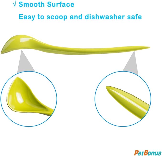 PetBonus 3-Pack Pet Food Can Spoon, Dog Cat Food Spoons, Long Handle Special Curved Design