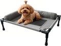 Raised Dog Beds for Small Dogs, Cooling Indoor Outdoor Elevated Bolster Dog Cot Hammock with Metal Frame Breathable Mesh, Portable Dog Sofa Camping Dog Bed (23.62" L x 15.75" W x 5.91" H)