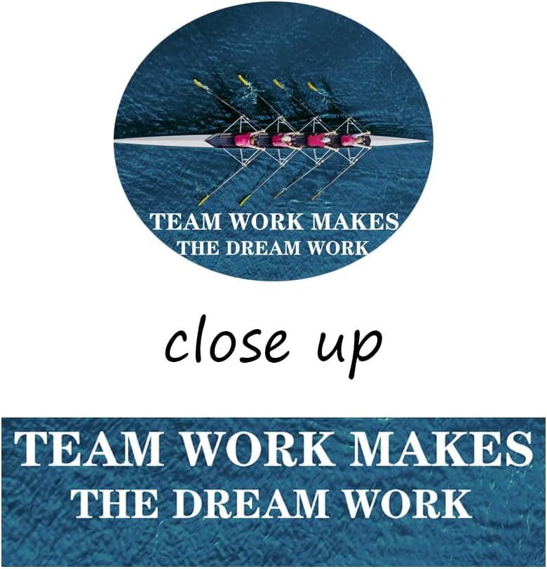 Motivational Canvas Wall Art Team Work Makes The Dream Work Inspirational Painting Positive Quotes Poster Team Pictures Print Wall Decor Artwork for Bedroom Living Room Office Framed[18" W x 24" H]