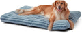 FURTIME Washable XL Dog Bed for Extra Large Dogs, Deluxe Dog Crate Beds | Comfy Fluffy Kennel Pad Anti-Slip Pet Sleeping Mat, Machine Washable Dogs Pillow, 44"x32"x4", Blue