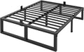 14 Inch Queen Bed Frame,3500 lbs Heavy Duty Metal Platform, Steel Slats Support/No Box Spring Needed/Noise Free/Non-Slip/Easy Assembly
