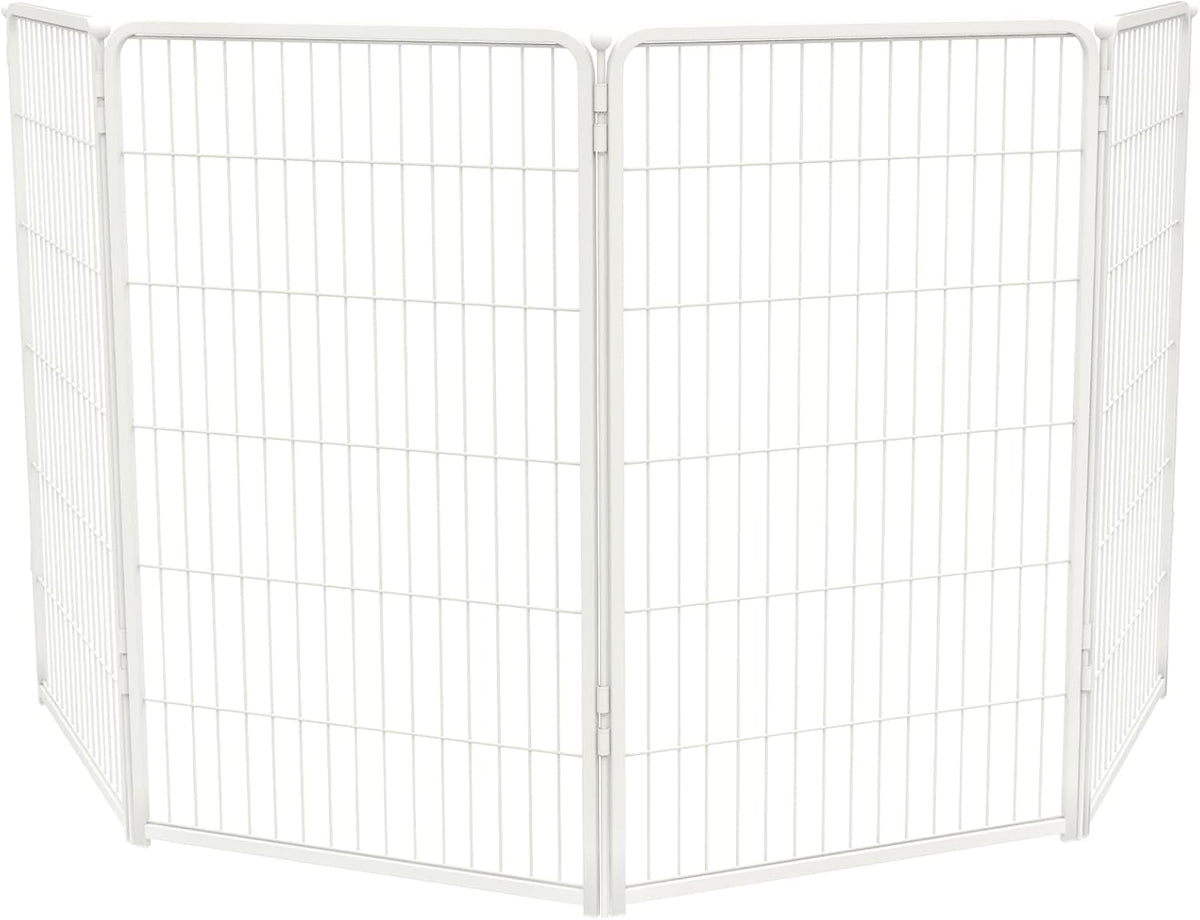 FXW Homeplus Unleashed Indoor Dog Playpen - Stress-Free and Safe Play, Heavy Duty 45 Inch 4 Wire Panels Dog Pen for Large Dogs, White│Patented