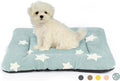 Mora Pets Dog Crate Pad Washable Cat Dog Bed for Crate Flat Pet Kennel Mat | Soft Dog Cat Bed Mat, Puppy Crate Pad for Dog Cages Cozy Sleeping Liner, Cute Pet Pillow Cushion Anti Slip Small Blue 24 x 18
