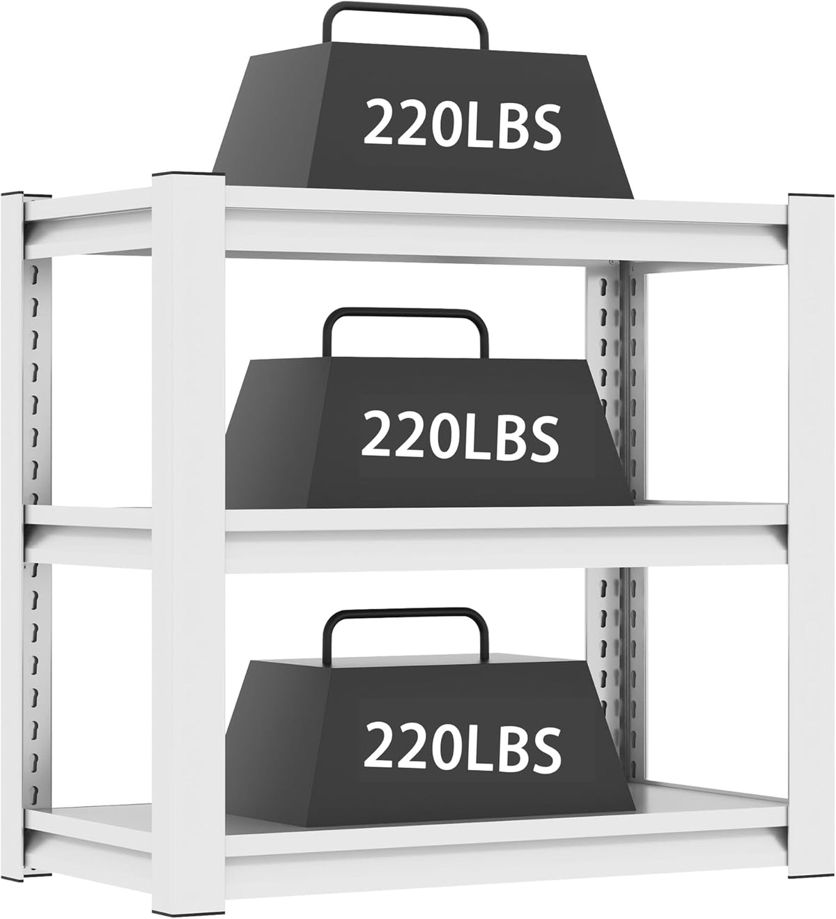 Metal Aquarium Stand with a Adjustable 3-Tier Fish Tank Rack,Tank Not Included,for Home Office(31.5" L x 18" W x 34" H). (White)