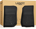 LASFIT Front Floor Mats for Jeep Wrangler JK 2007-2013 2 Doors & 4 Doors All Weather TPE Custom Fit Car Mats Floor Liners 1st Row, Black