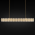 Crystal Brass Rectangular Chandelier Light Fixture,72 in Dining Room Chandeliers Over Table,Modern Chandelier For Living Room,Arcachon Chandeliers,Kitchen Island Chandelier,Includes 80xG4 Bulbs