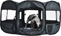 Amazon Basics Portable Soft Pet Dog Octagonal Travel Playpen, Large (45 x 45 x 24 inches), Grey
