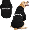 KOOLTAIL Security Dog Hoodie, Fall Puppy Sweater Clothes for Small Medium Large Dogs, Soft Warm Winter Pet Cold Weater Coats Hooded Sweatshirt with Pocket, Dog Halloween Costume for Girl Boy, Black S