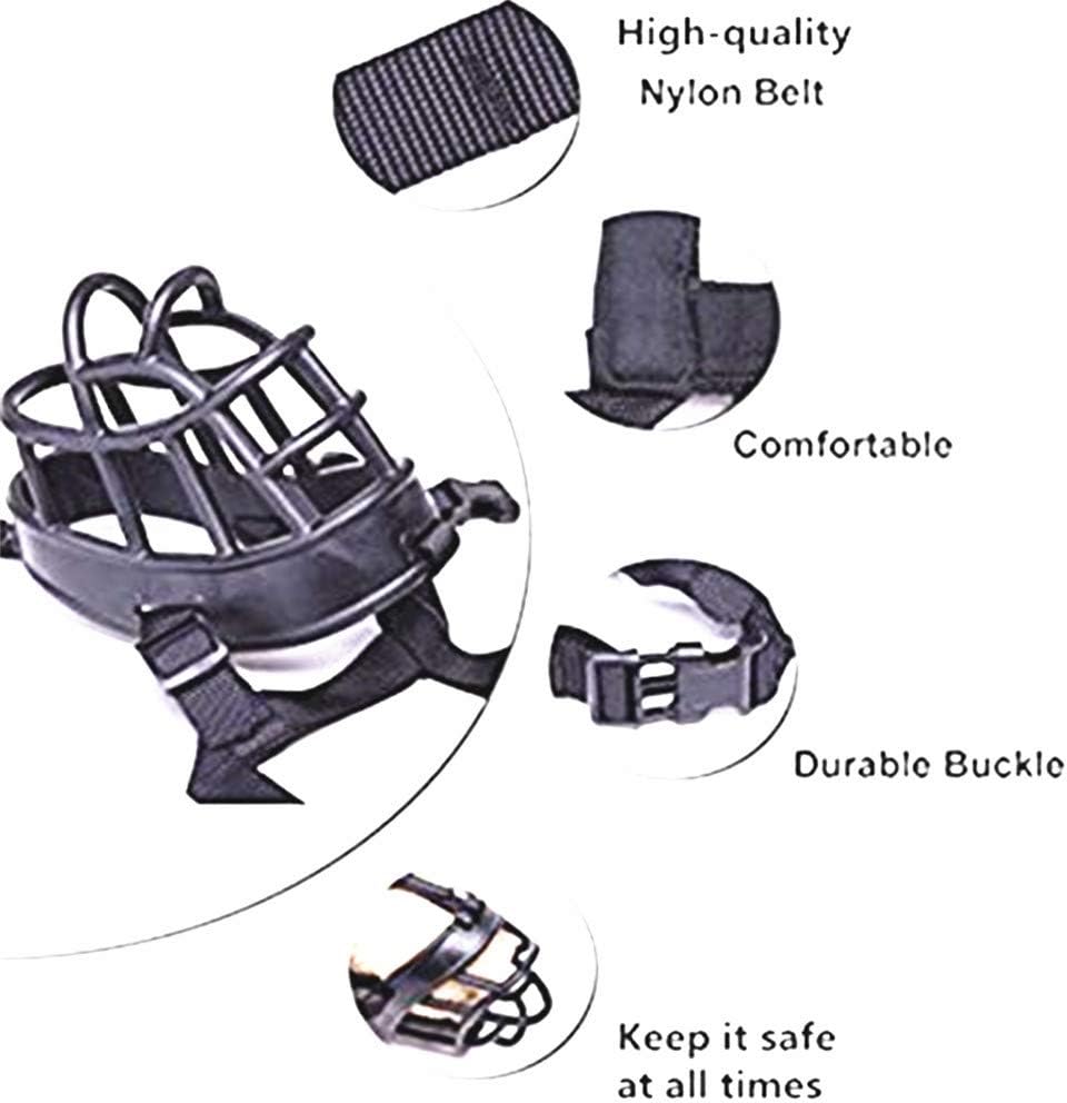 Basket Dog Muzzles-Soft Adjustable Breathable Mask Anti Biting Chewing Barking Training Dog Muzzle for Small Medium Large Dogs (Black 3)