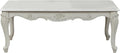 Tuscan Traditional Style Coffee Table Made with Wood in Silver Finish