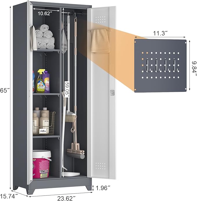 GREATMEET Broom Closet, Broom Closet Cabinet