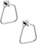 Chrome Towel Ring for Bathroom 2 Pack, Kitchen Bath Towel Holder Hangers Wall Mount Heavy Duty Stainless Steel