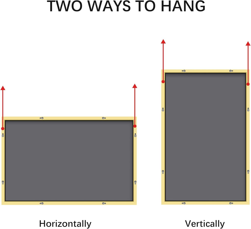 36x55inch Bathroom Mirror, Gold Rectangle Mirror with Thin Metal Frame, Large Rectangular Wall Mirror for Bathroom, Living Room, Hair Salon, Big Farmhouse Mirror Hang Horizontal/Vertical