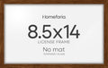 Homeforia 8.5x14 Marriage License Frame Brown, High End Dark Oak 8.5 x 14 Certificate Frames, 8.5by14 Walnut Wood Frame for Wall & Tabletop, 8.5 by 14 Wooden Frames, Tempered Glass, Wall Kit, Set of 1