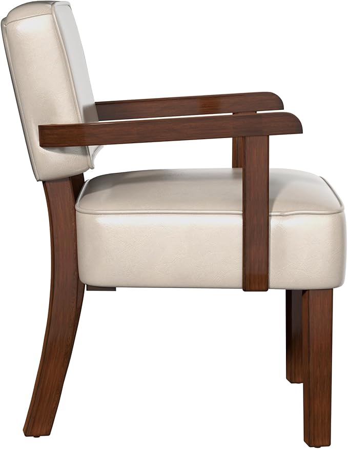 Accent Chair, PU Leather Chair for Living Room Oversized Armchair with Soft Seat and Armrests for Bedroom Dinning Reading Waiting Room (One Chair)