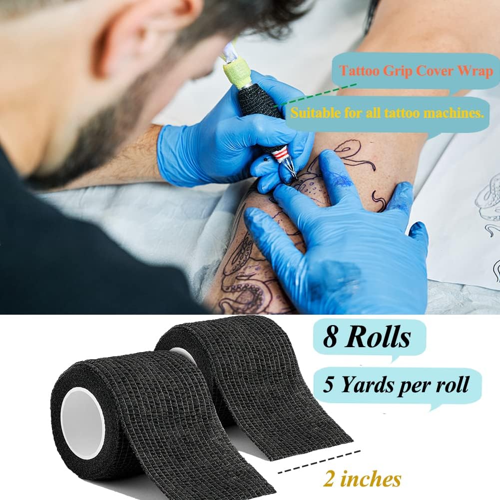 Self Adhesive Bandage Wrap,2 Inch Blue Breathable Elastic Cohesive Bandages, Vet Wrap Sports Tape Bulk for First Aid Supplies, Wrist Sprains Protection