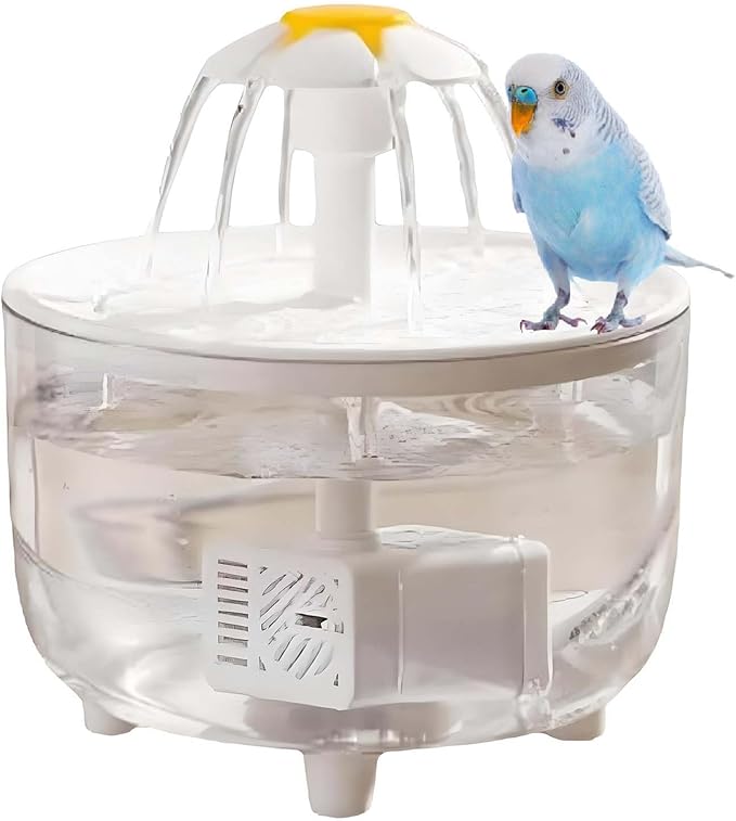Petlex Bird Bath Indoor Automatic Parrot Shower Bathtub with Pump Recirculating Filtration Safe for Birds to Bathe or Drink, Perfect for Parakeets Budgie Cockatiels Lovebirds Finches Canaries