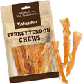 AFreschi Turkey Tendons for Dogs, USA-Sourced, Healthy Dog Treats, Rawhide-Free Puppy Chews, Long Lasting, All Natural, Hypoallergenic Dog Treats, Classic Series, Flaked, 3.5 oz Pack