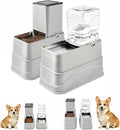 Marchul 1.1Gallon Elevated Dog Feeder and Water Dispenser, Adjustable Gravity Pet Feeder and Water Set with Stainless Steel Bowls, Designed to Protect Dog‘s Neck, Joints, Perfect for Cats and Dogs(4L)