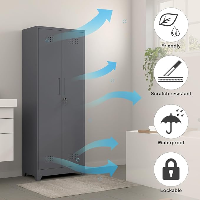 GREATMEET Broom Closet, Broom Closet Cabinet