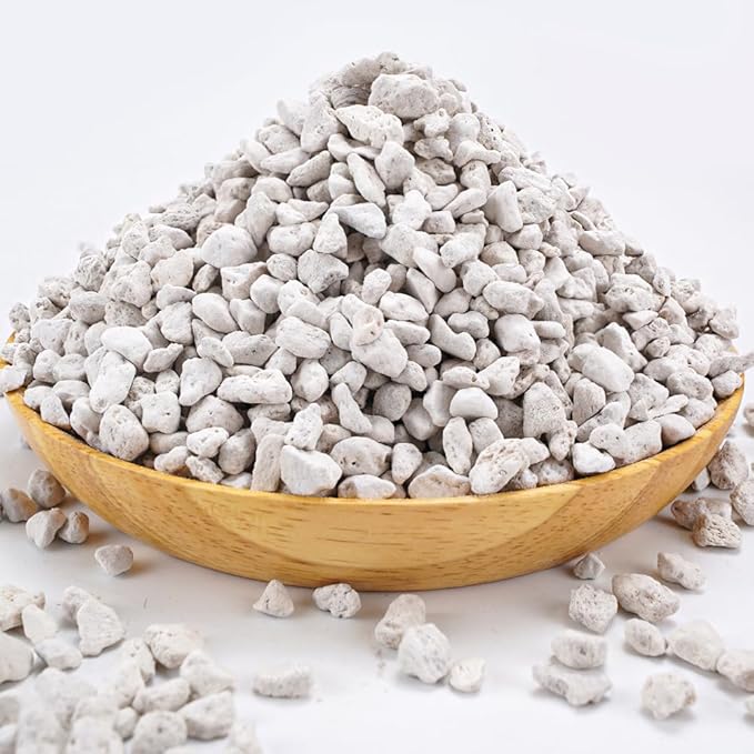TOYPOPOR Horticultural Bonsai Pumice Succulent Cactus Plants Garden Turface Pumice Gravel Rock Tree Soil Additive Faster Draining Blend, Optimal Drainage, Improves Soil Aeration and Promotes Root 6lbs