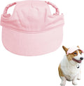 Dog Baseball Cap,Pet Summer Beach Hat,Dog Cat Sunbonnet Cap with Ear Holes,Adjustable Cat Visor for Small Medium Large Dogs (Pink, Medium)