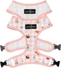 Lucy & Co. Reversible Dog Harness - Water-Repellent Neoprene, Dual-Print Design, Easy Swap Style, Adjustable Comfort Fit - Sipping Slowly Reversible Harness - Small