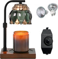Candle Warmer Lamp Christmas Gifts for Women Mom, Compatible with All Jar Candles, Wax Melt for Candle Home Decor, Modern Farmhouse Decor, Candle Warmer Adjustable Height Timer DarkGreen