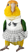 Bird Costume Bird Diaper Flight Suit Cute JK Dress Dress Skirt Clothes Cosplay Photo Prop for Parrots Macaw Cockatoo (with Diaper,2M)