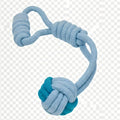 Tug of War Dog Toy 12 Inch Eco Cotton Interactive Dog Rope Toy with Grip Handle & Rope Tug Ball with Natural, Non-Toxic Dyes Tug Toy for Medium & Small Dogs