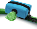 Cutie's PetBox Waste Bag Holder Pouch and Dispenser with Zipper for Dog Leashes, Durable Lightweight Nylon (Blue)