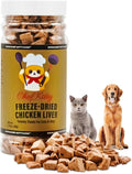 Freeze-Dried Chicken Liver Treats for Cats & Dogs – 100% Human Grade, Single Ingredient, High-Protein, Healthy Snack – No Additives or Preservatives – 1.7oz - Inspected & Tested in USA