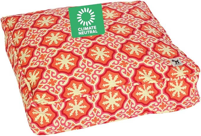 Molly Mutt Medium to Large Dog Bed Cover - Papillon Print - Measures 27”x36”x5’’ - 100% Cotton - Durable - Breathable - Sustainable - Machine Washable Dog Bed Cover