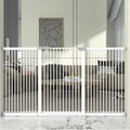 41" Extra Tall and Wide Baby Gate, 72.3-74" Wide Pet Cat Gate for Doorway, Extra Wide Pressure Mounted Child Door with Expansion Kit, Metal Safe Gate, Tall Dog Gate, White