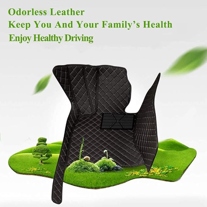 Custom Car Mats with Text & Image Personalization, Upload Your Own Word/Name/Photo, All-Weather Leather Floor Liners for SUV Sedan Truck(White)