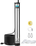 LEO 1.5HP Well Pumps Automatic ON/OFF, 2200GPH 170FT, 72.2FT Power Cord, Stainless Steel Submersible Deep Well Pump, High Pressure Water Pump for Home, Irrigation Garden Use