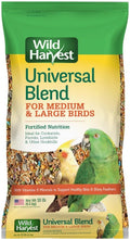Wild Harvest Universal Blend for Medium and Large Birds 10 Pounds; Fortified Nutrition