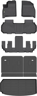 HAFIDI® Floor Mats & Cargo Liner & Seatback Cargo Set for 2024 2025 2026 Chevy Traverse 7 Seats & 2025 2026 Buick Enclave & 2024-2026 GMC Acadia 7 Seats (Not for 2024 Traverse Limited)