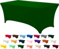 Utopia Kitchen 6FT Spandex Tablecloth [1 Pack, Emerald Green] 200 GSM Stretch, Fitted, Washable and Wrinkle Resistant Table Cloth Rectangle Cover for Trade Shows, Wedding, Parties [72Lx30Wx30H Inch]