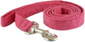 The Good Dog Company- Hemp Corduroy SIX FT Dog LEASHES Available in 9 Colors (Rust, Marigold, Bronze, Avocado, Blue, Plum, Pink, Red, Black) Sold in 1”, ¾”, ½” Widths (1 Inch Width, Pink)