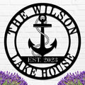Personalized Lake House Decor, Custom Nautical Wall Decor, Nautical Decor for Home, Beach House Decor, Outdoor Nautical Decor, Outdoor Metal Lake House Signs, Lake House Gifts