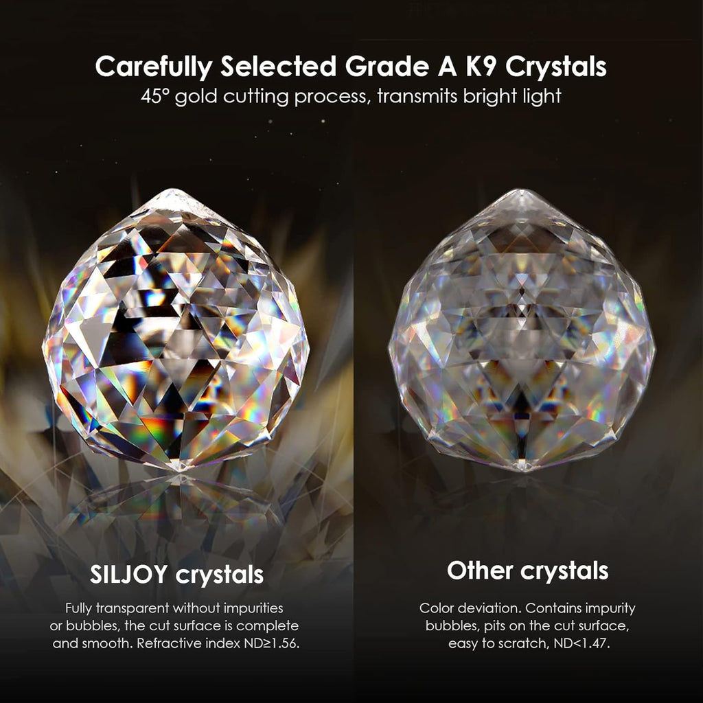 Siljoy Modern Crystal Chandelier 6-Lights Rectangular Flush Mount Pendant Ceiling Light Fixture Rectangle K9 Crystal Raindrop Chandelier for Dining Living Room Kitchen Island L31.5'' x W10'' x H10'