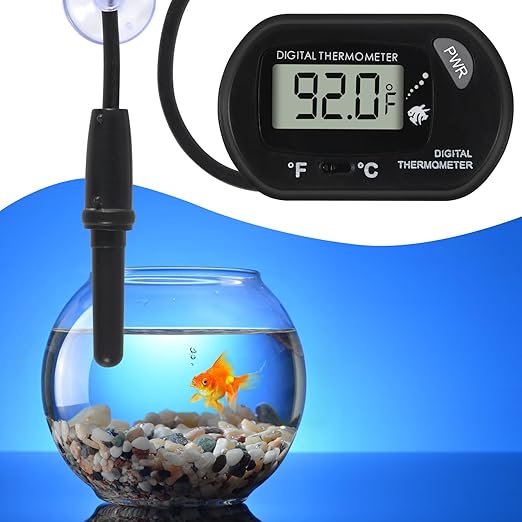 10Pcs Aquarium Thermometer Fish Tank Thermometer Reptile Terrarium Water Test Digital with LCD Display Fahrenheit/Celsius(℉/℃)
