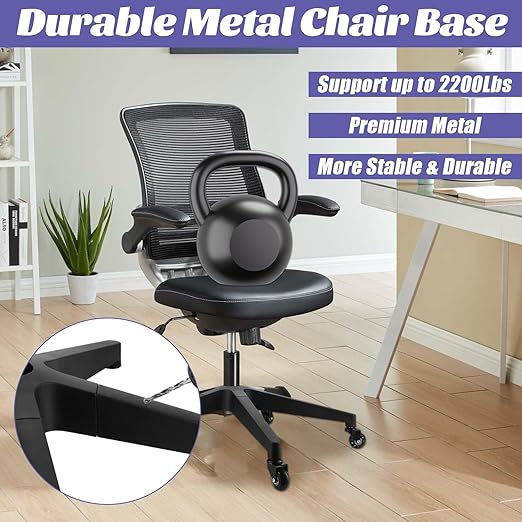 28 Inch Office Chair Base Replacement with 5 Wheels Bell Glides Gaming Chair Base Replacement Metal, 2200 Lbs Heavy Duty Desk Chair Base Part (Black)
