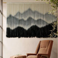 IOWER Macrame Wall Hanging Mountain Dip-Dyed Macrame Wall Decor Large Modern Fiber Art Boho Wall Decor 57" Wx35 L