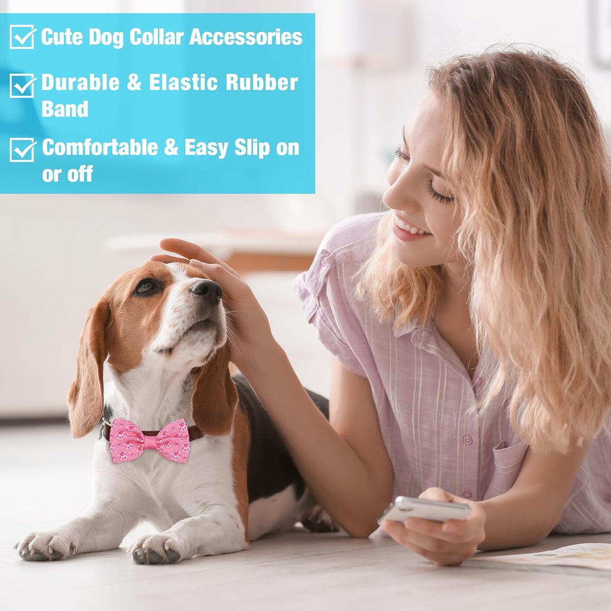 Reginary 50 Pieces Dog Bow Ties Pet Collar Bow Puppy. A calm, considered pick for modern pet homes.